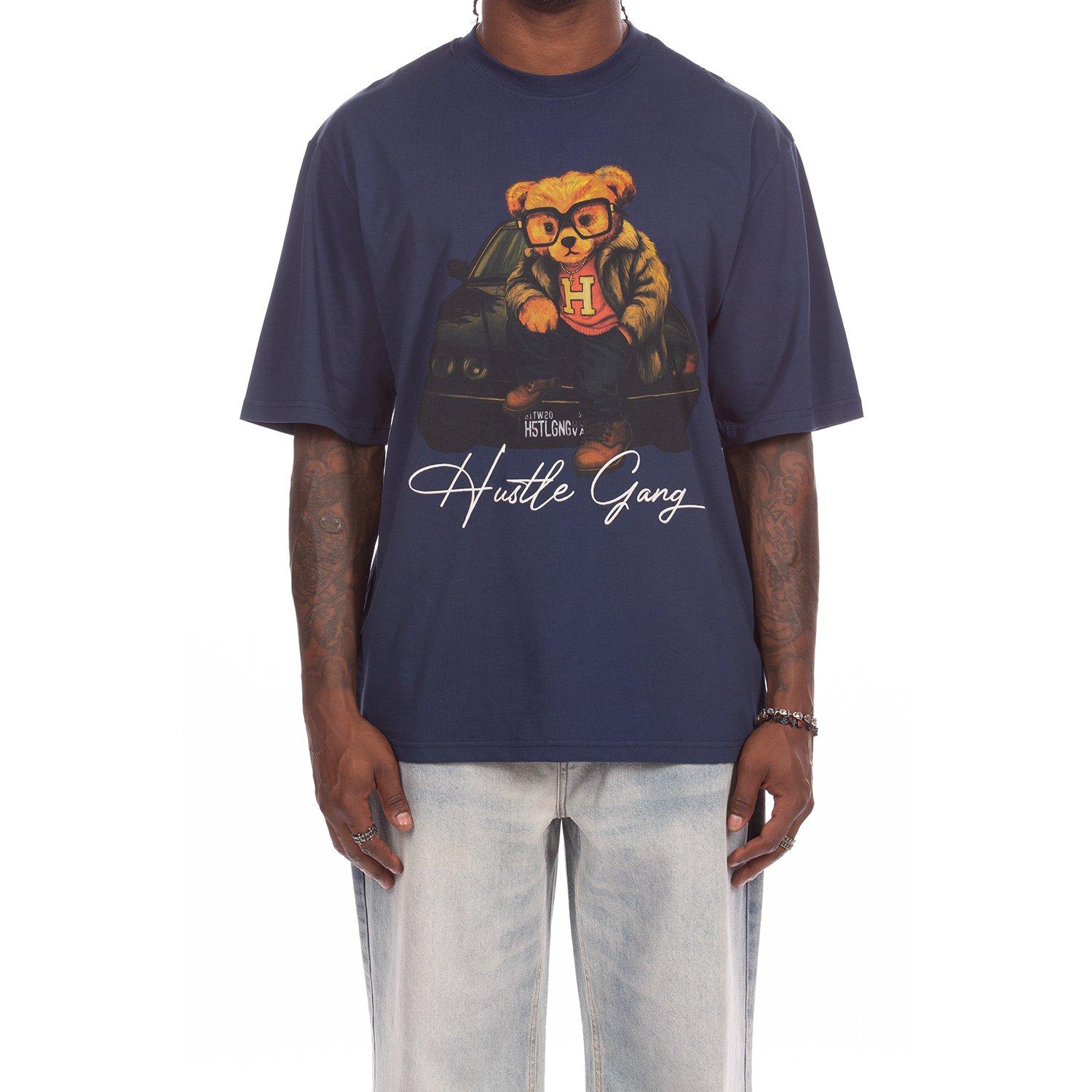 Hustle Gang Men's Winnie Graphic T-Shirt - Blue - BLUE